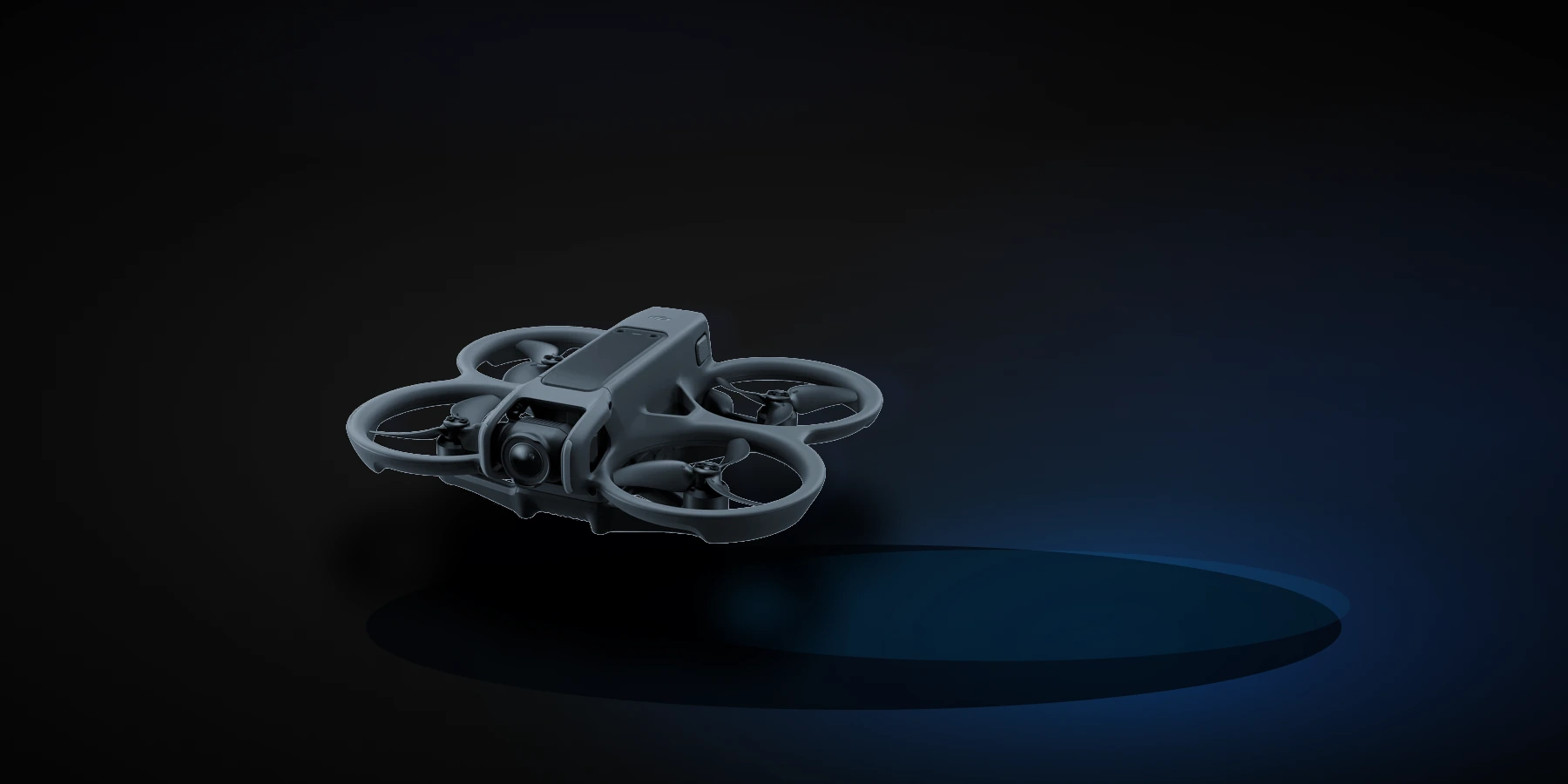 DJI Avata 2 sur fond studio sombre